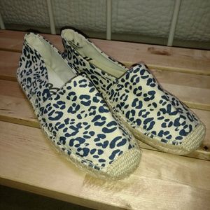Sam Edelman Verona Espadrille Blue Cheetah Sz 8.5